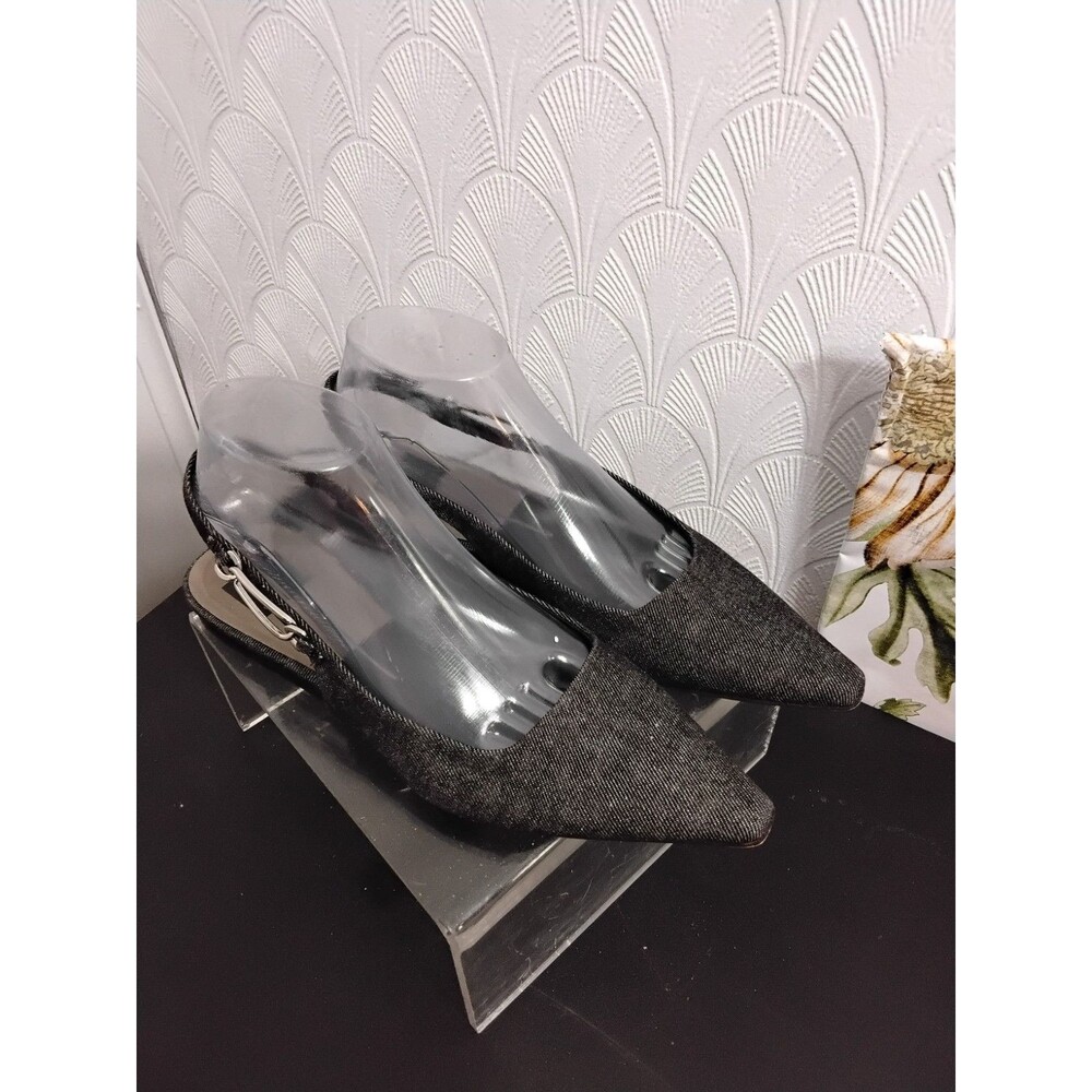 Dolce Vita Elleyb Slingback Flats  Black Denim Size 8.5